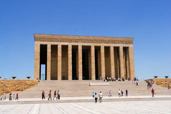 Stock mausoleum of ataturk in ankara