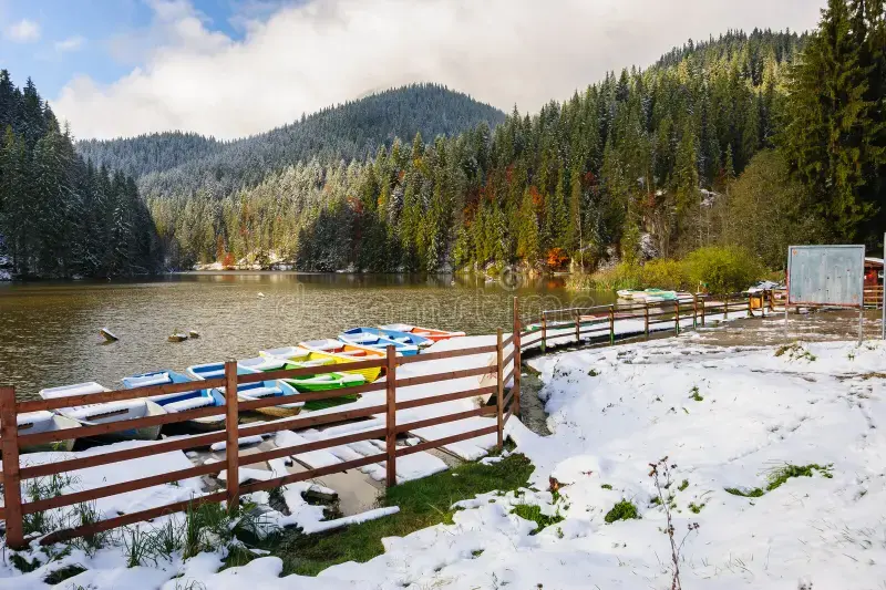 Lacul rosu snow red lake romania first killer eastern carpathians transylvania