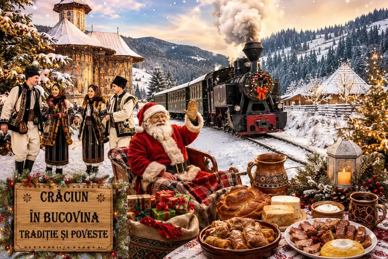 CRACIUN 4 ZILE BUCOVINA - GURA HUMORULUI - MOCANITA HUTULCA - DATINI SI TRADITII DIN BUCOVINA