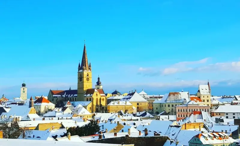 Sibiu iarna zapada
