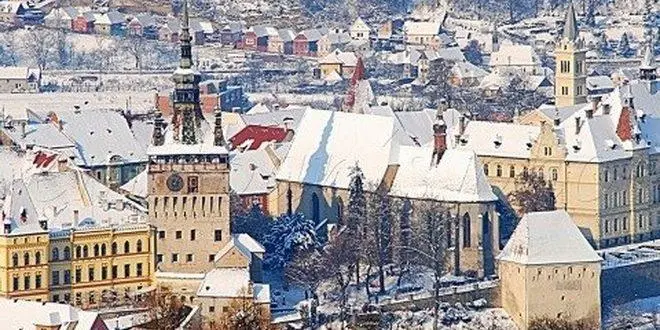 Fabuloasa romanie peisaj de iarna povesti din sighisoara